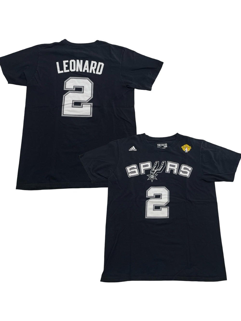 2014 Adidas NBA San Antonio Spurs Kawhi Leonard  The Finals Size M Black Tee